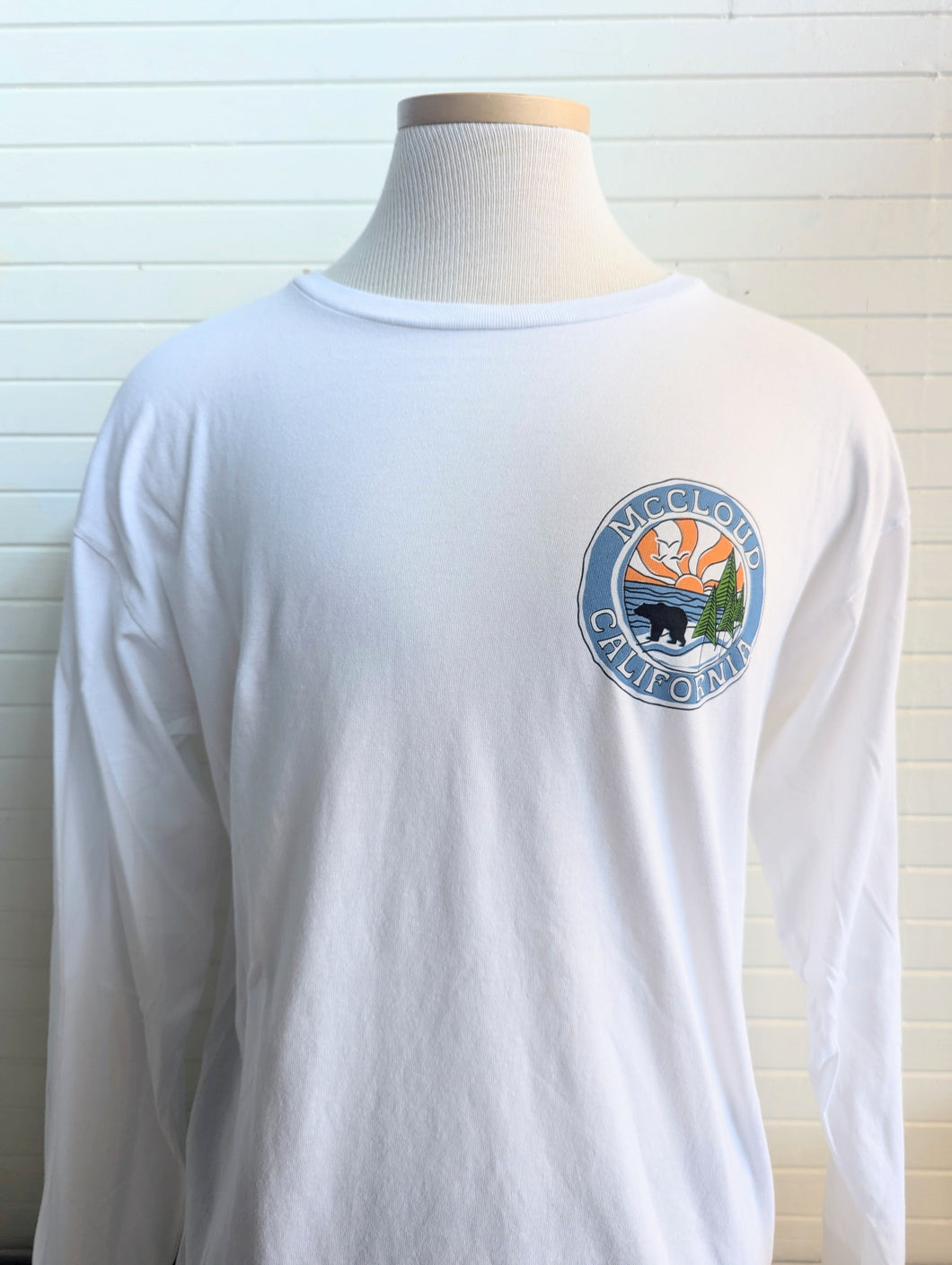 Coastline Bear Long Sleeve- White