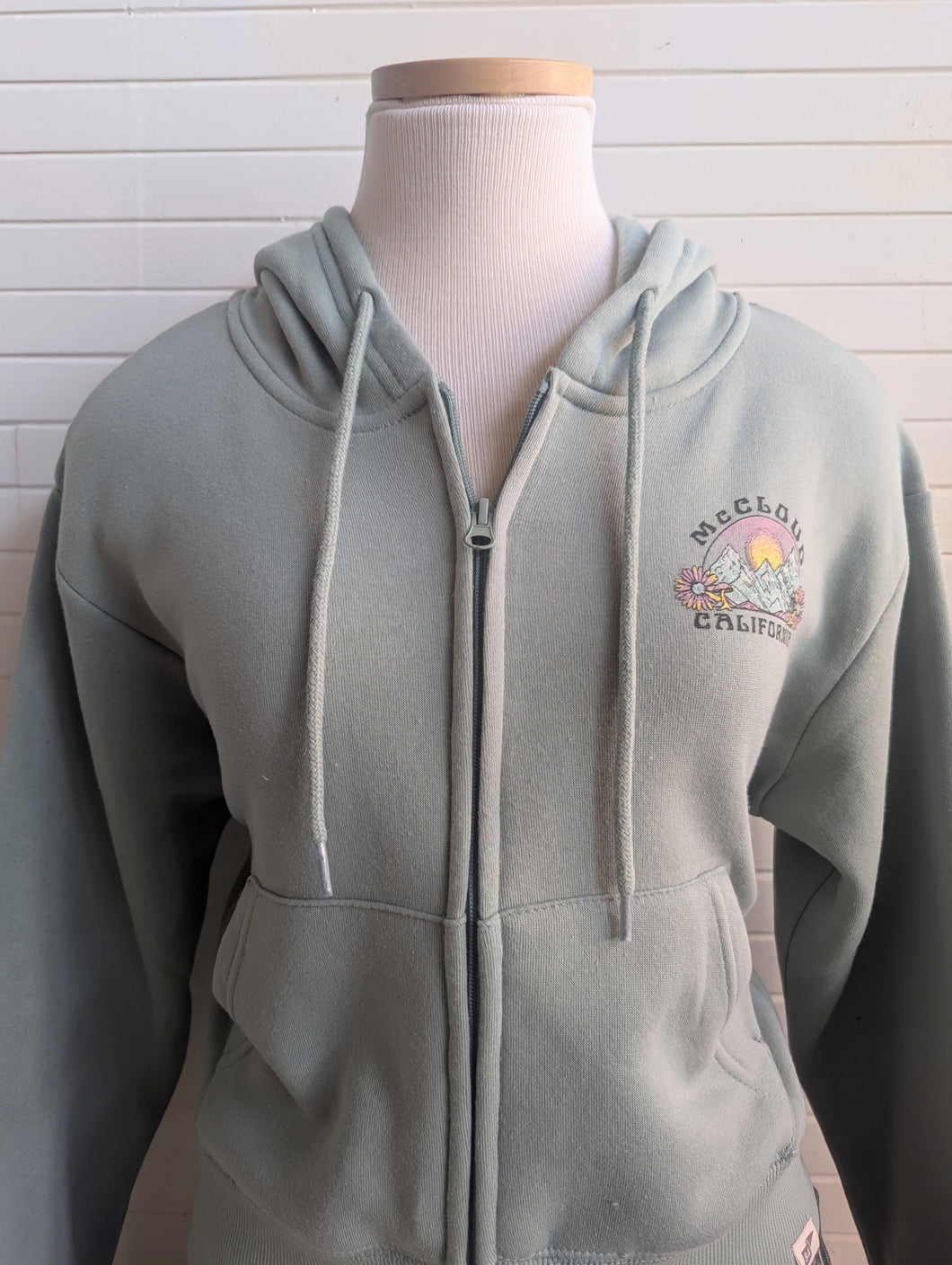 Contemplation Mushroom Mountain Cropped Hoodie